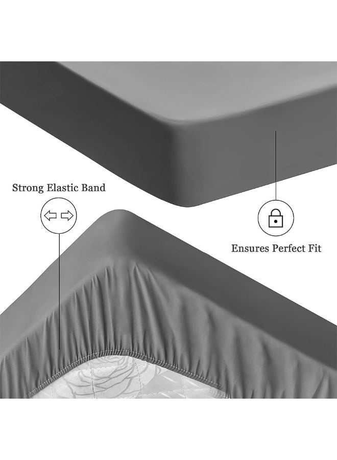 AoMige Fully waterproof mattress protector, TUP nano-layer is 100% waterproof, soft and breathable, hypoallergenic, washable and reusable, dark gray (220 * 200) - Image 2